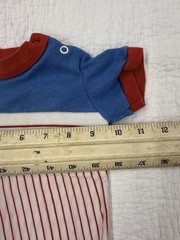 Pret-a-Mousse Baseball Slugger Striped Cotton Knit Bodysuit, Snap, 9mo