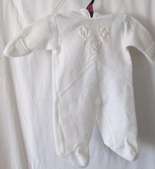 Baby Suit One Piece Coverall Teddy/ Balloons! Full Zipped From Hood To Crotch