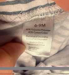 Primark 2 Piece Pajama Set Long Sleeve And Pants Blue White Striped 6-9 Month