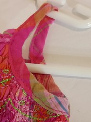 GEORGE Newborn Pastel Pink & Multi PLAID Smocked Embroidered Ruffle SUN DRESS