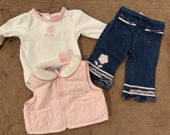 3pc Set -Baby Headquarters 6-9 Months-Vest, Shirt, Jeans