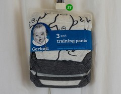 Gerber 3 PACK Boys Training Pants Gray/Off-white Size 3T