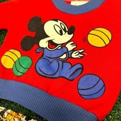 Vintage 90s Disney Babies 2-Piece Pants Set Size 0-6 Months Red Mickey Mouse