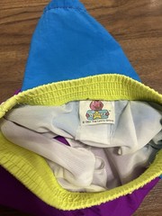 VTG 1992 Barney Beach Swim Shorts Toddler Kids ColorBlock Rare 90s