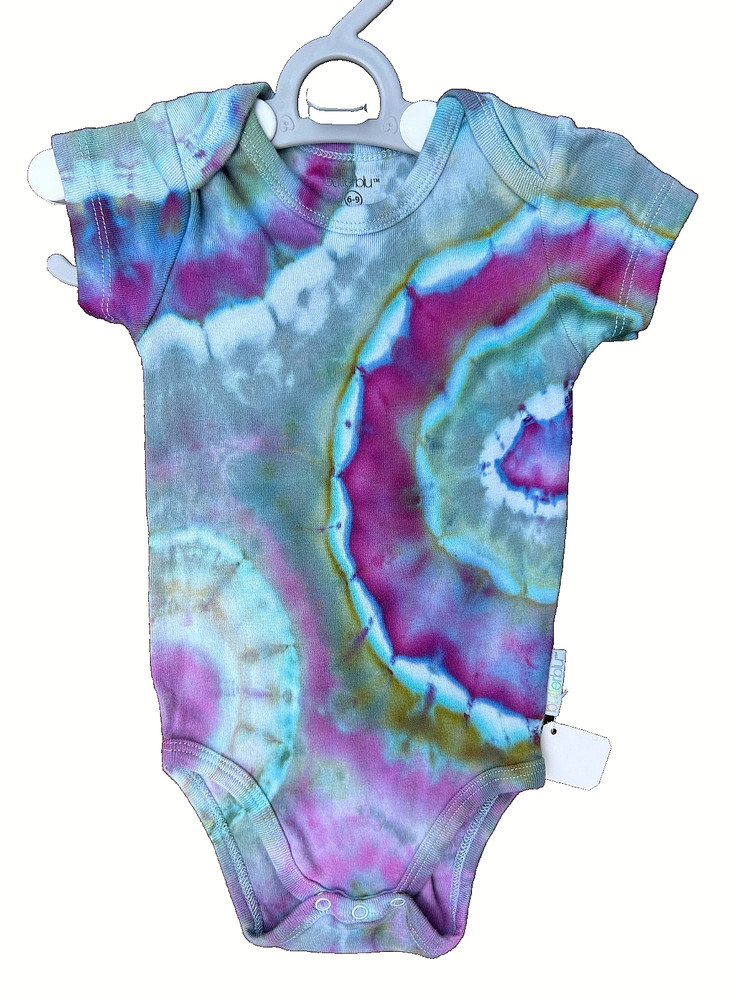 Tie Dye Baby One-piece multi color size 6-9 months 100 percent organic cotton