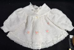 Renzo Italian Baby Girls Sweater Cardigan Newborn 0-3m White Knit Pink Flowers