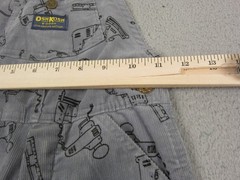 OshKosh B’gosh Overalls Boy Size 5 Gray Corduroy Dungarees Made in USA