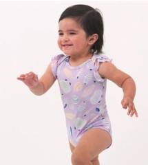 Little Sleepies LS NWT Sandy Treasures Flutter Bodysuit Bamboo 18-24 months