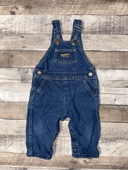 Vintage Oshkosh B’Gosh Baby Toddler 12mo USA Union Made Vestbak Denim Overalls