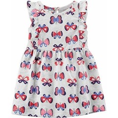 Carters Butterfly Print Dress 3 Months Easter Short Sleeve Easter Baby Girls NWT