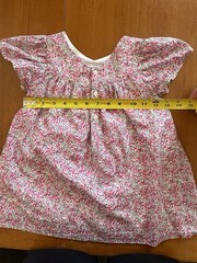 Gocco EUC Pink/Ivory Floral Print 100% Woven Cotton Lined Dress-3-4Years