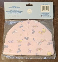 Vintage 2001 Baby Girl Size 0-3 Months Cap Booties Precious Moments Layette New