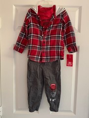NWT UnLimited,Boy Set 3(Shirt-Hoodie,Pants & T) Size 3T, 100%Cotton,Cotton Blend