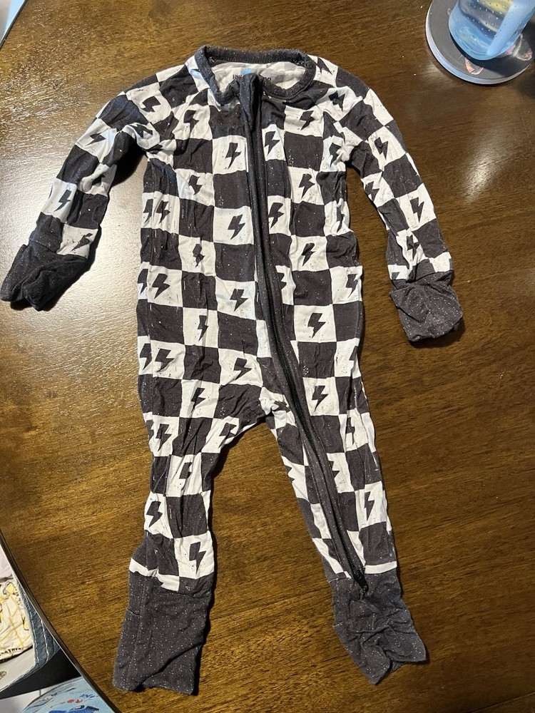 Little One Shop Checkers And Lightening Bolts Zippy 0-3 Months