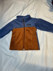 Columbia fleece jacket 6-12 Months Blue Brown Warm Winter/Fall Full Zip