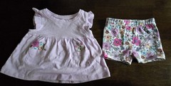 Disney baby bean 6 month old top & shorts outfit. For baby girl or reborn doll.