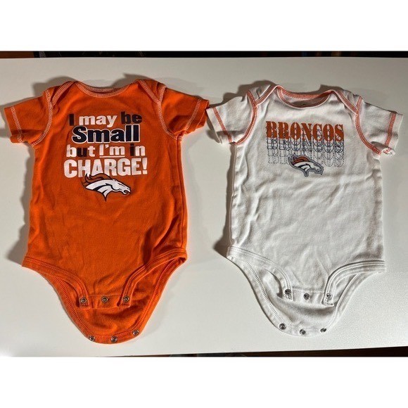NFL Denver Broncos Baby 12M Orange White “In Charge” Team Apparel