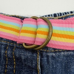Vintage Y2K 2003 Gymboree Baby Girl Denim Shorts with Rainbow Belt – Size 3-6M