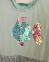 Chelsea’s Closet Toddler Girls Sparkle Fish Bubble Hem Dress Size 24 Months
