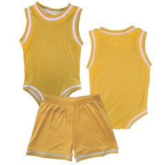 Blank Basketball Jersey Baby Bodysuit & Matching Shorts