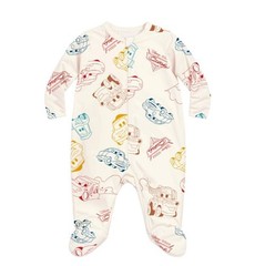 Cars Baby Boy Printed Long Sleeve Footed Sleep N Play Sz 3-6M