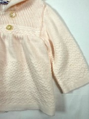 VINTAGE SEARS Girls Hooded Knit Sweater Jacket 3-6 Months Cottagecore Heirloom