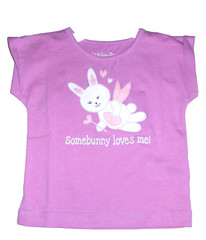Kids Korner Shirt Some Bunny Loves Me Rabbit 9 Months Purple Angel Cupid Holiday