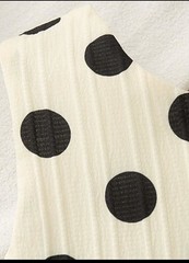 Girls 3T Ivory & Black Polka Dot Sleeveless Top & Bloomers 2-Piece Outfit Set