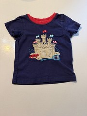 Kid Crew T-Shirt 12M Short Sleeve Blue Crab Graphic Crew Neck Cotton Tagless