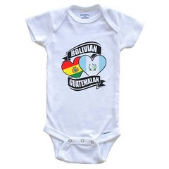 Bolivian Guatemalan Hearts Bolivia Guatemala Flags Baby Bodysuit – Baby Gift