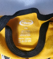 Baby Girl 12 Month Iowa Hawkeye One Piece Yellow/black Team Athletics 100%Cotton