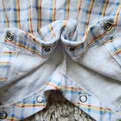 First Impressions: “Giraffe” Romper (+ T-Shirt), Size Boys 12M, Color Blue