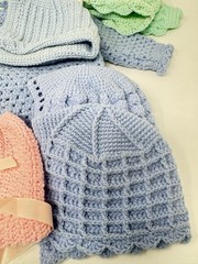 Handmade Crocheted Baby or Doll Sweaters Caps Booties Mixed Lot of 10