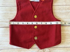 IMP Originals Button Front Vest Boys Toddler Size 2 Red Holiday Christmas