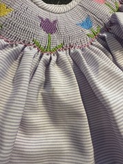 18 -24 mo baby girl SOUTHERN SUNSHINE Purple White striped Tulip BISHOP DRESS