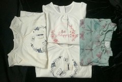 4 x LONG SLEEVE COTTON TOPS MATALAN & NEXT SIZE 0 – 3 MONTHS