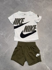 Nike Infant 2pc Short Set – 12M Green White Black Toddler Kids Unisex Baby set