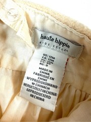 HAUTE HIPPIE Girls Boho Crochet Dress Cream 12M Cottagecore Granny Squares Retro
