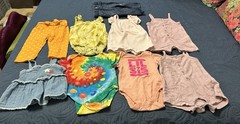 Girls 6 Month Various Clothing – Jeans, Tops and Bottoms, and One Piece Lot Of 9