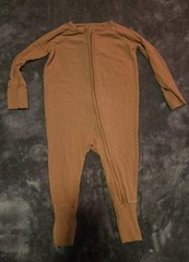 Little Sleepies Caramel Ribbed Size 3-6 Zippy