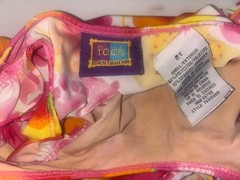 Pooh Winnie the Pooh Girls 2T One Piece Swimsuit Floral Ruffle Multicolor
