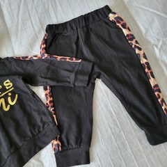 NEW Mama’s Mini Leopard 2 Piece Hoodie Hooded Outfit Sz. 12 months NEW
