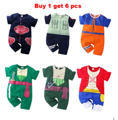 Summer Anime Boy Short-sleeved Romper Baby Japanese ( buy 1 get 6 pcs)