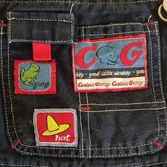 Curious George Adventures 3T 2pc Overalls Convertible Shortalls Set Embroidered