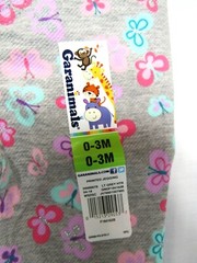 New Garanimals Bodysuit and Pants Size 0-3 Months Gray “DREAM BIG” Butterflies