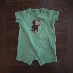 CARTERS Boys 6M Green Monkey “Gone Bananas” Shortall