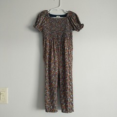 J Crew Crewcuts Romper Overall Girls 3 Ditsy Floral Smoked Puff Sleeve Cottageco