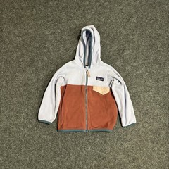 Patagonia Baby Micro D Snap-T Hooded Fleece Jacket Size 2T Blue Orange