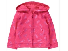 NEW GIRLS UNICORN HOODED SWEATSHIRT WITH ZIPPER SIZE 3T BY GYMBOREE *