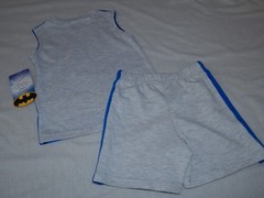 Batman Boys Size 24 Months 2pc Outfit NEW Tank Top T-Shirt Shorts Justice League